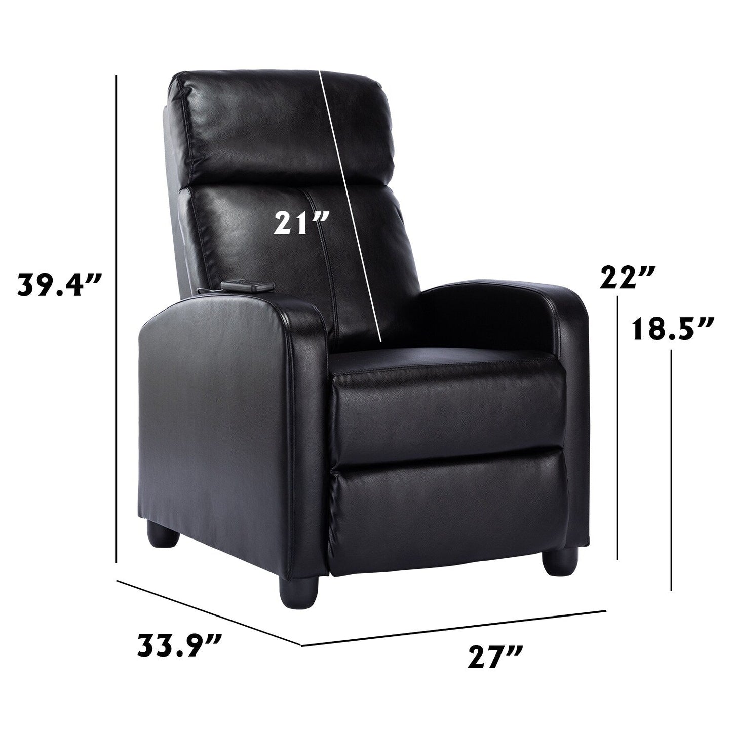 Poltrone reclinabili regolabili a spinta per il soggiorno