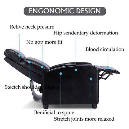 Poltrone reclinabili regolabili a spinta per il soggiorno