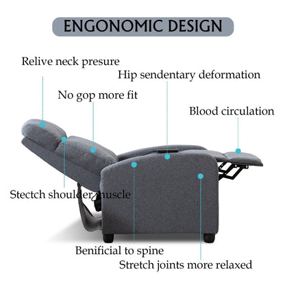 Poltrone reclinabili regolabili a spinta per il soggiorno