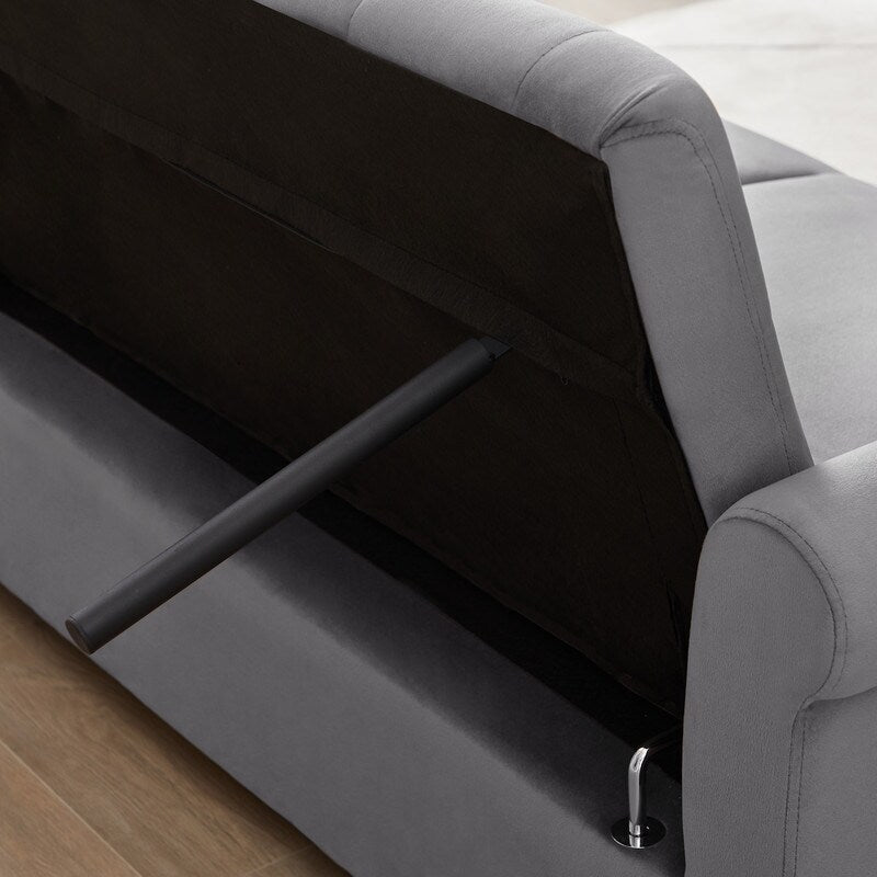 Divano letto regolabile con 2 cuscini lombari