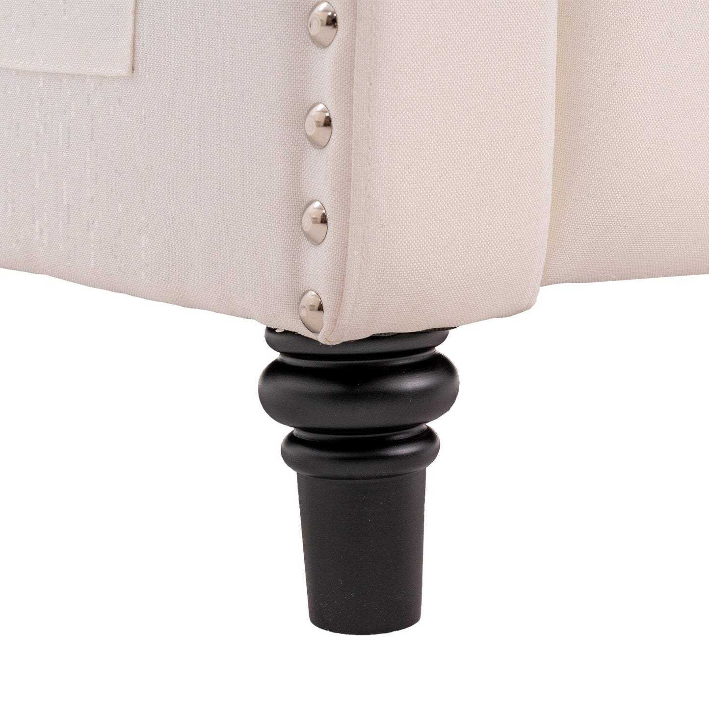 Poltrona reclinabile con schienale ad ala regolabile, poltrona con testa di chiodo, poltrona imbottita grande