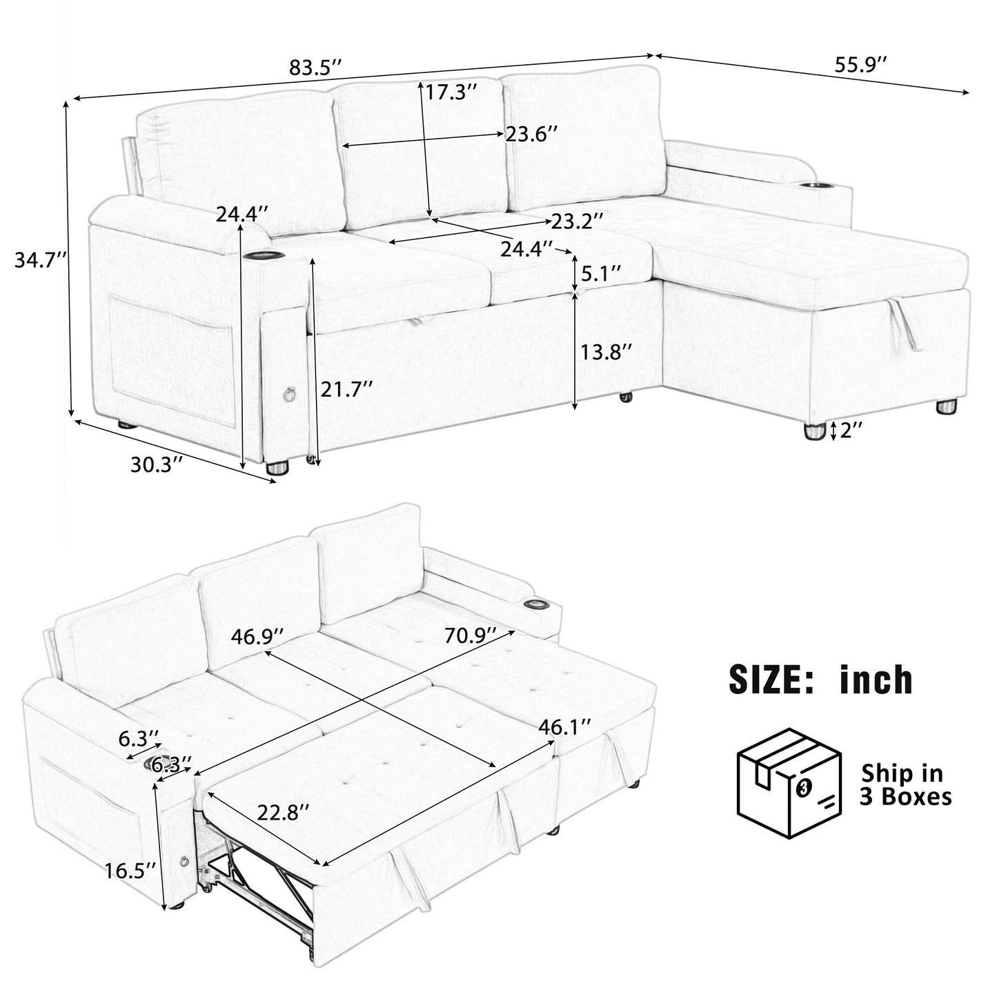 Divano letto convertibile conveniente: mobili salvaspazio per piccoli spazi
