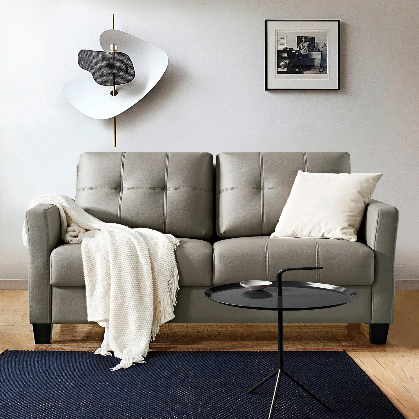 Divano a due posti in similpelle Ainfox da 57,50''