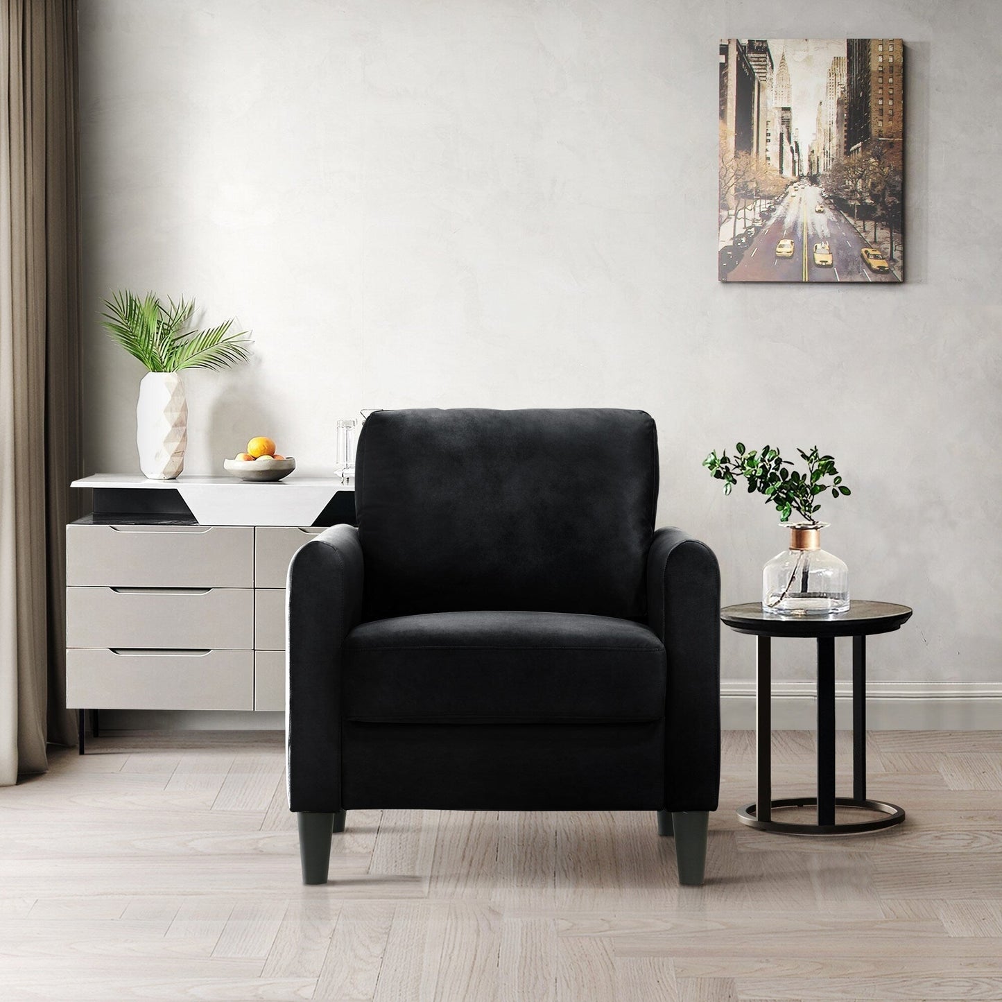 Set da soggiorno con braccioli in velluto Clayfell Airell