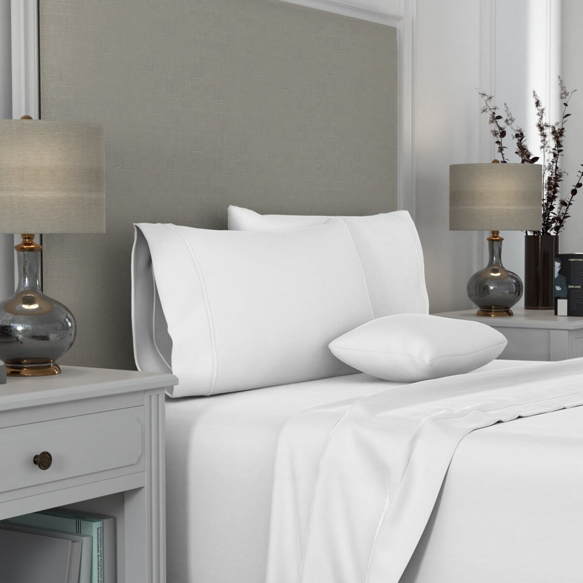 Set di federe in cotone egiziano di qualità suprema Aireolux 1000TC