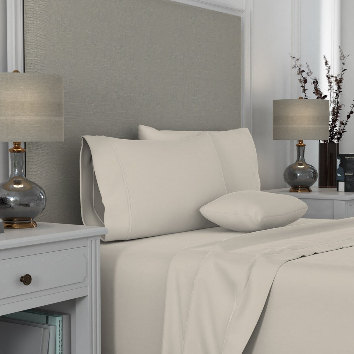 Set di federe in cotone egiziano di qualità suprema Aireolux 1000TC