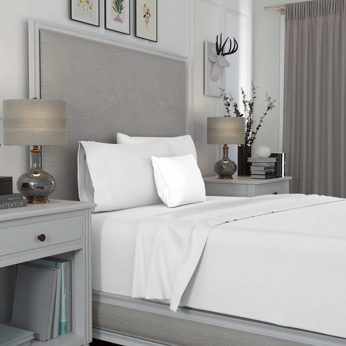 Set di lenzuola in raso di cotone antipiega Aireolux 600TC