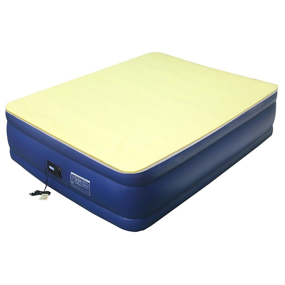 Materasso ad aria Airtek full-size con parte superiore floccata, topper in memory foam da 1 pollice e lenzuolo con gonna