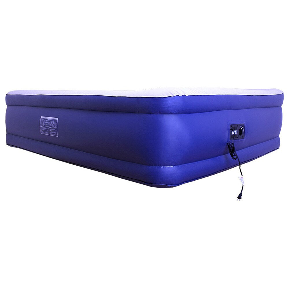 Materasso ad aria Airtek full-size con parte superiore floccata, topper in memory foam da 1 pollice e lenzuolo con gonna