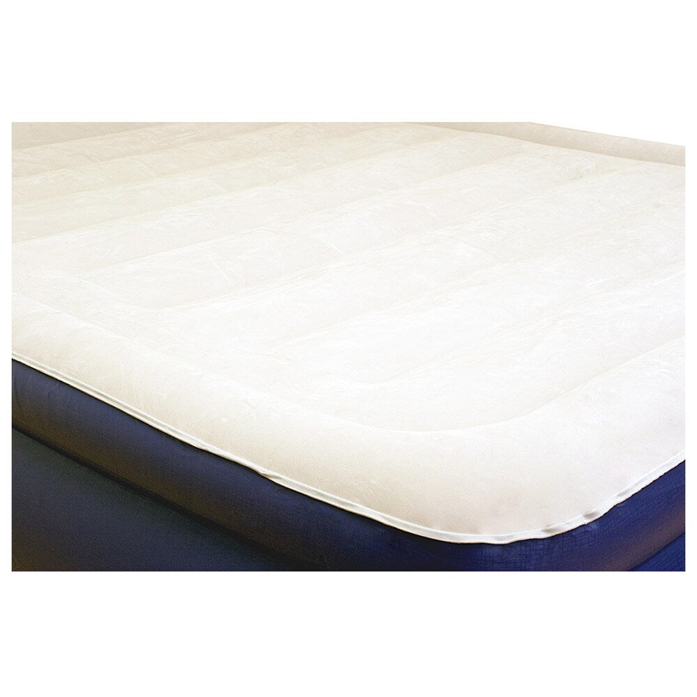 Materasso ad aria Airtek full-size con parte superiore floccata, topper in memory foam da 1 pollice e lenzuolo con gonna