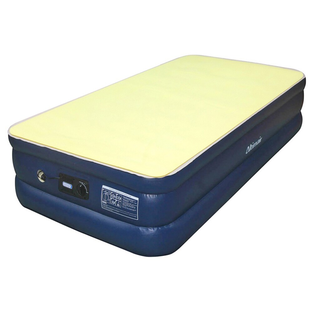 Materasso ad aria Airtek Twin-size con parte superiore floccata, topper in memory foam da 1 pollice e lenzuolo