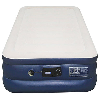 Materasso ad aria Airtek Twin-size con parte superiore floccata, topper in memory foam da 1 pollice e lenzuolo