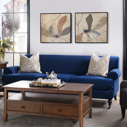 Divano da soggiorno Alana Lawson da 88 pollici "Divano a tre cuscini con braccioli arrotolati e schienale rigido" "Richiede un assemblaggio minimo"