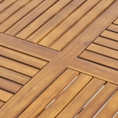 Set da pranzo da esterno Albury da 5 pezzi in legno di acacia e vimini di Christopher Knight Home - N/D