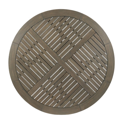 Set da pranzo da esterno Albury da 5 pezzi in legno di acacia e vimini di Christopher Knight Home - N/D