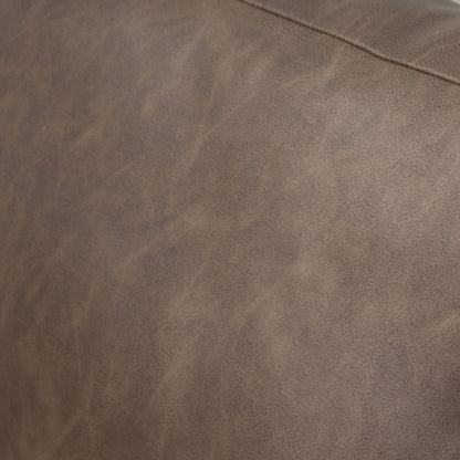 Divano Alfi, 85 pollici, 2 cuscini decorativi, moderno in similpelle marrone scuro