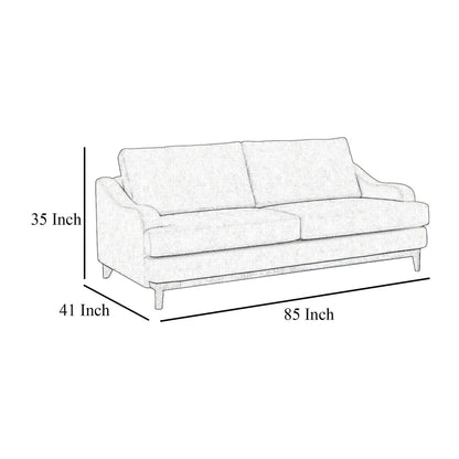 Divano Alfi, 85 pollici, 2 cuscini decorativi, moderno in similpelle marrone scuro