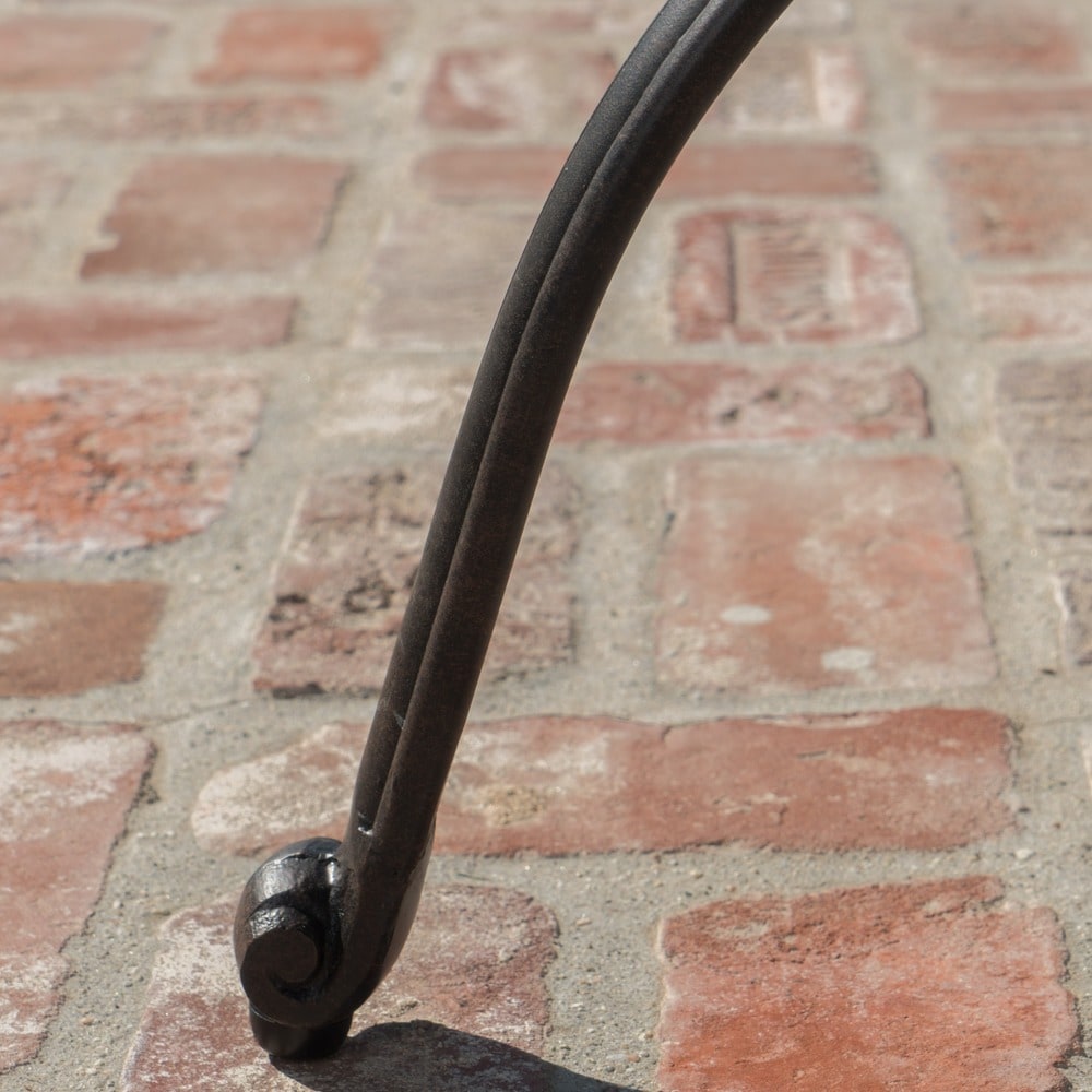 Set da pranzo circolare da esterno Alfresco da 5 pezzi in alluminio pressofuso di Christopher Knight Home