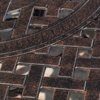 Set da pranzo circolare da esterno Alfresco da 5 pezzi in alluminio pressofuso di Christopher Knight Home