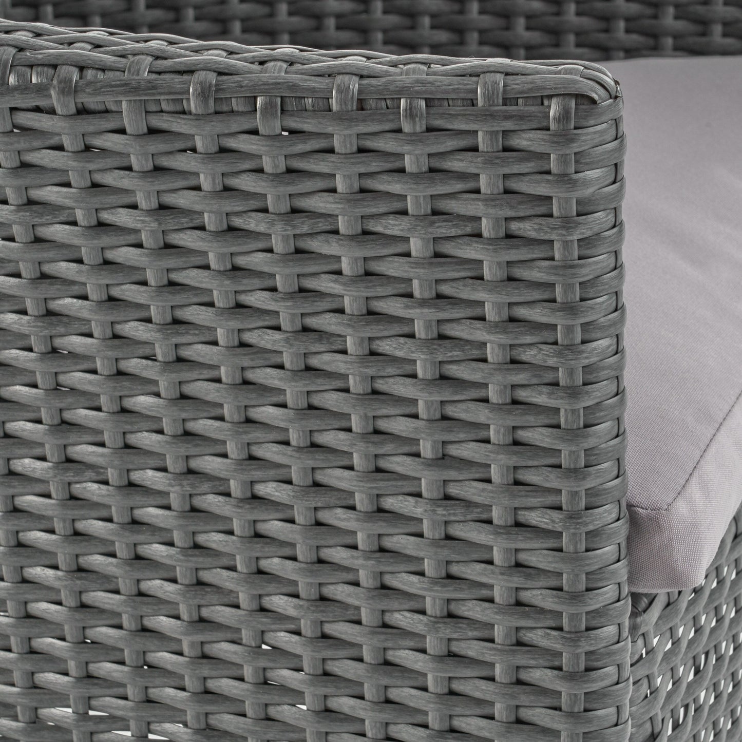 Set da pranzo da esterno Algoma in legno e vimini da 9 pezzi di Christopher Knight Home