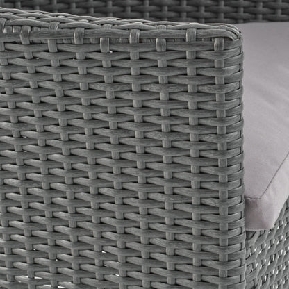 Set da pranzo da esterno Algoma in legno e vimini da 9 pezzi di Christopher Knight Home