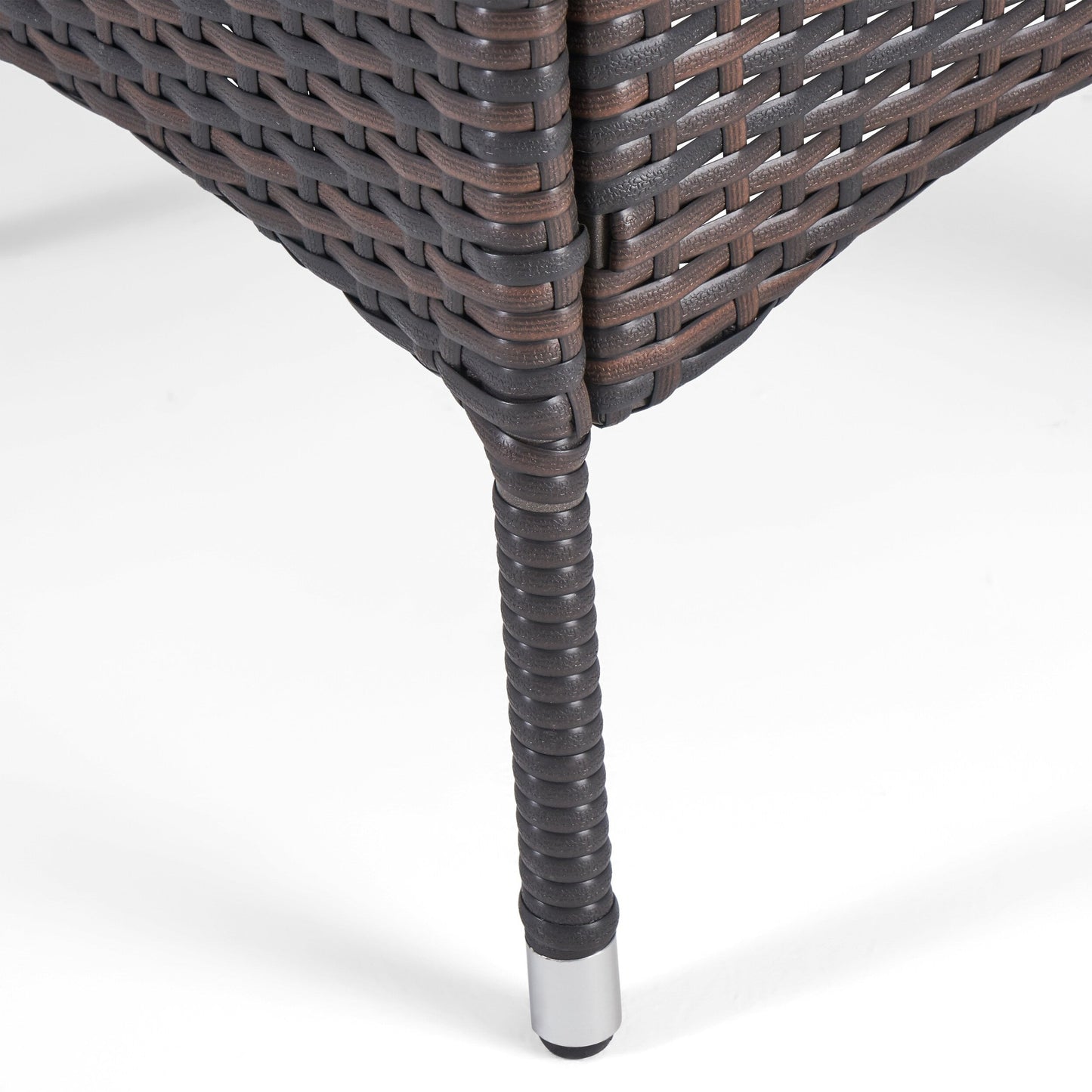 Set da pranzo da esterno Algoma in legno e vimini da 9 pezzi di Christopher Knight Home