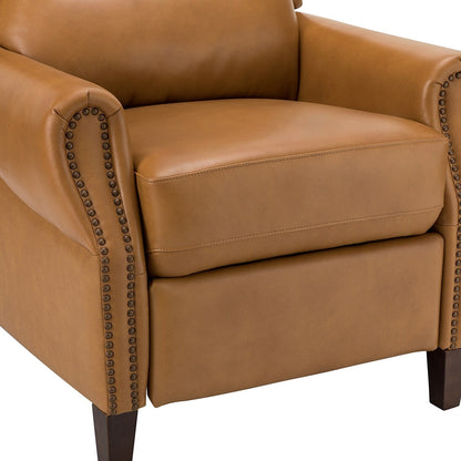 Poltrona reclinabile manuale Alicia 32.68 Wide in vera pelle