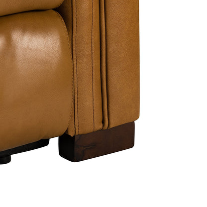 Poltrona reclinabile elettrica classica contemporanea Alicia da 34,65 pollici in vera pelle con porta USB