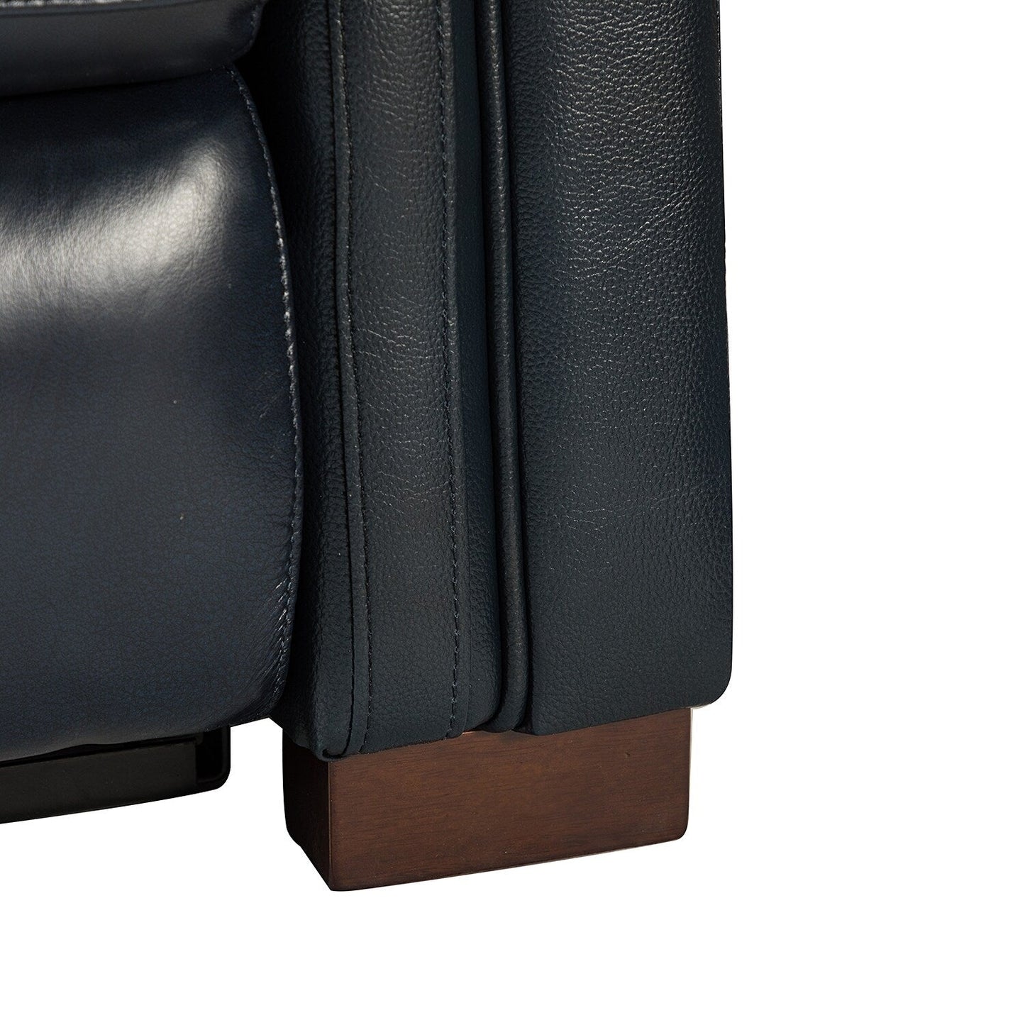 Poltrona reclinabile elettrica classica contemporanea Alicia da 34,65 pollici in vera pelle con porta USB