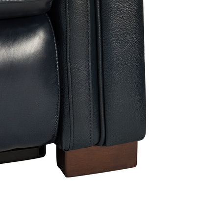 Poltrona reclinabile elettrica classica contemporanea Alicia da 34,65 pollici in vera pelle con porta USB