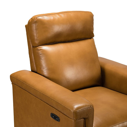 Poltrona reclinabile elettrica classica contemporanea Alicia da 34,65 pollici in vera pelle con porta USB