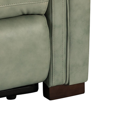 Poltrona reclinabile elettrica classica contemporanea Alicia da 34,65 pollici in vera pelle con porta USB