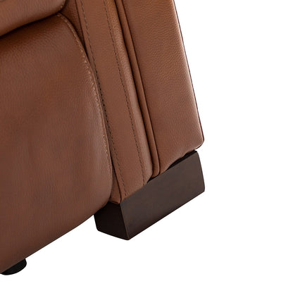 Poltrona reclinabile elettrica classica contemporanea Alicia da 34,65 pollici in vera pelle con porta USB