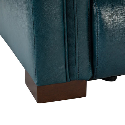 Poltrona reclinabile elettrica classica contemporanea Alicia da 34,65 pollici in vera pelle con porta USB