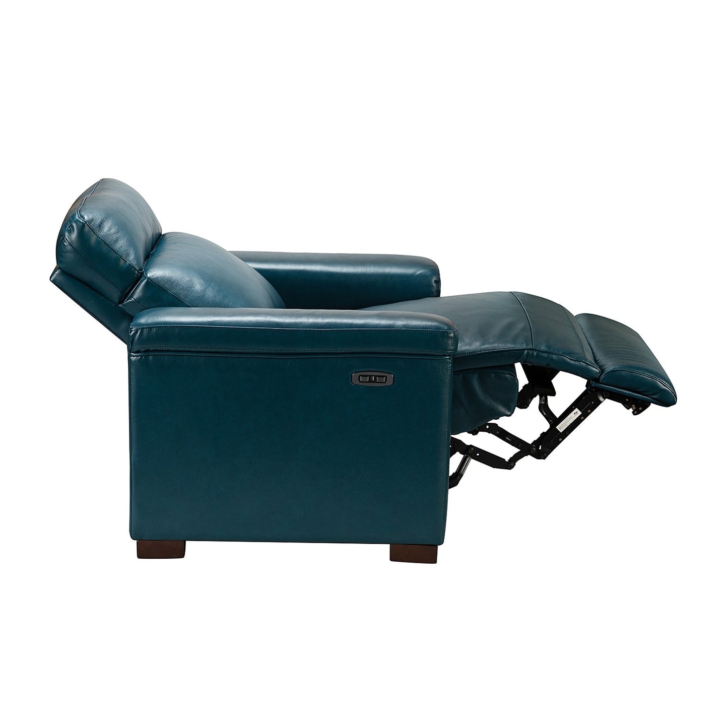 Poltrona reclinabile elettrica classica contemporanea Alicia da 34,65 pollici in vera pelle con porta USB