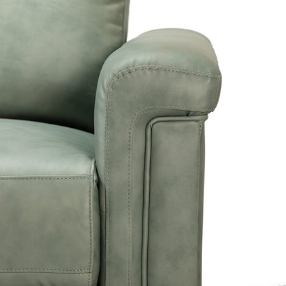 Poltrona reclinabile elettrica classica contemporanea Alicia da 34,65 pollici in vera pelle con porta USB (set da 2)