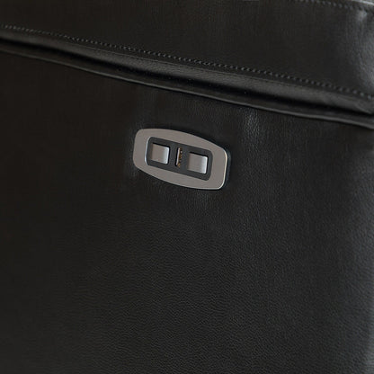 Poltrona reclinabile elettrica classica contemporanea Alicia da 34,65 pollici in vera pelle con porta USB (set da 2)