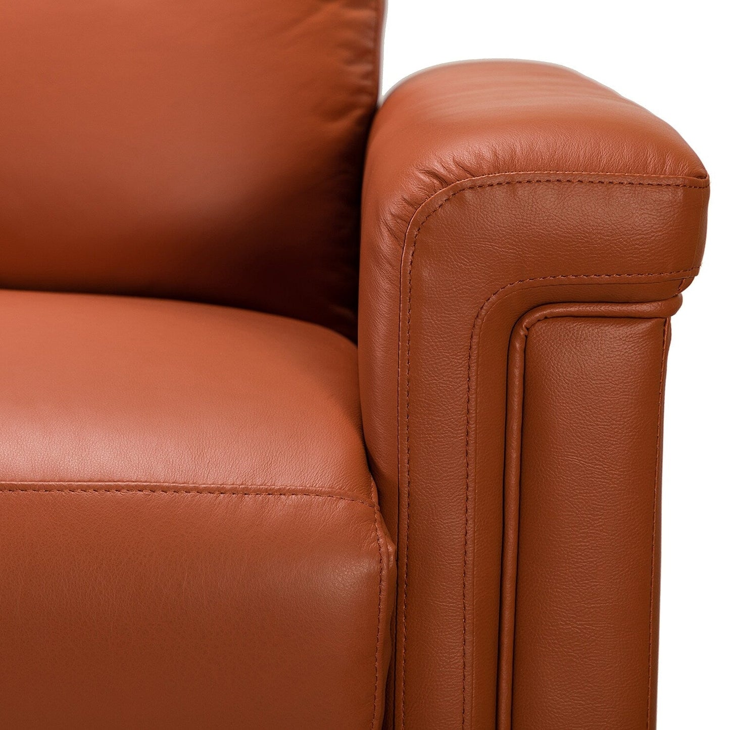 Poltrona reclinabile elettrica classica contemporanea Alicia da 34,65 pollici in vera pelle con porta USB (set da 2)