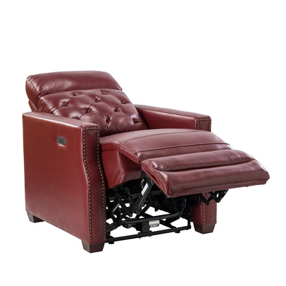 Poltrona reclinabile elettrica Alina 31.50 Wide in vera pelle con porta USB