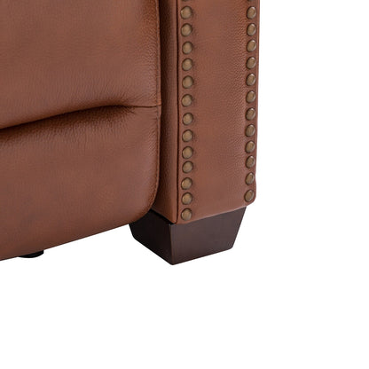 Poltrona reclinabile elettrica Alina 31.50 Wide in vera pelle con porta USB