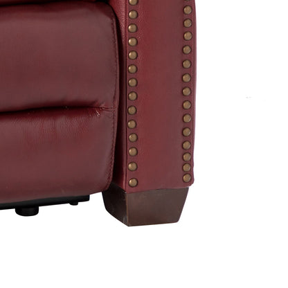 Poltrona reclinabile elettrica Alina 31.50 Wide in vera pelle con porta USB