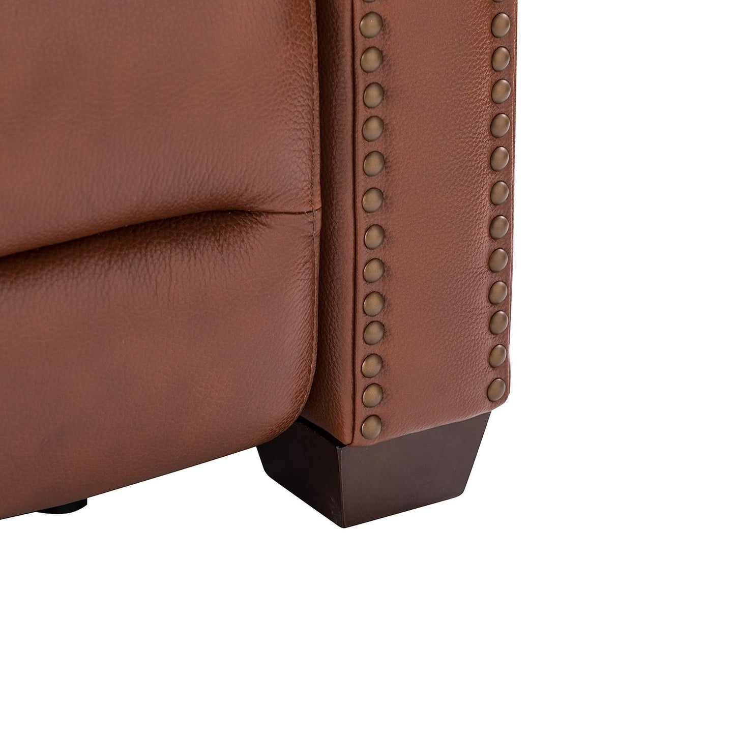 Poltrona reclinabile elettrica Alina 31.50 in vera pelle con porta USB, set da 2