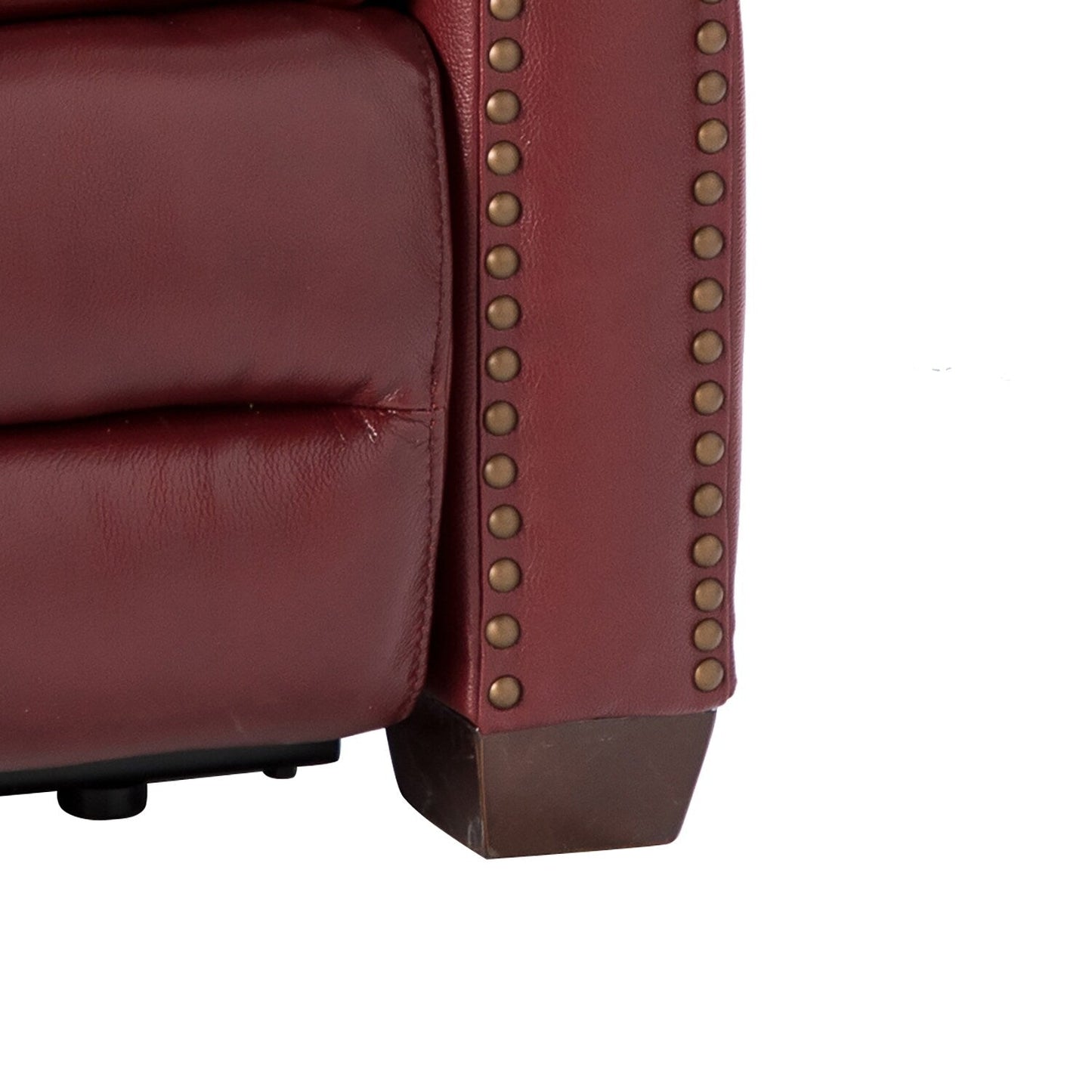 Poltrona reclinabile elettrica Alina 31.50 in vera pelle con porta USB, set da 2