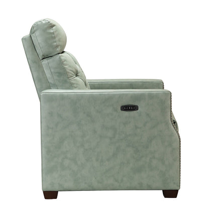 Poltrona reclinabile elettrica Alina 31.50 Wide in vera pelle con porta USB