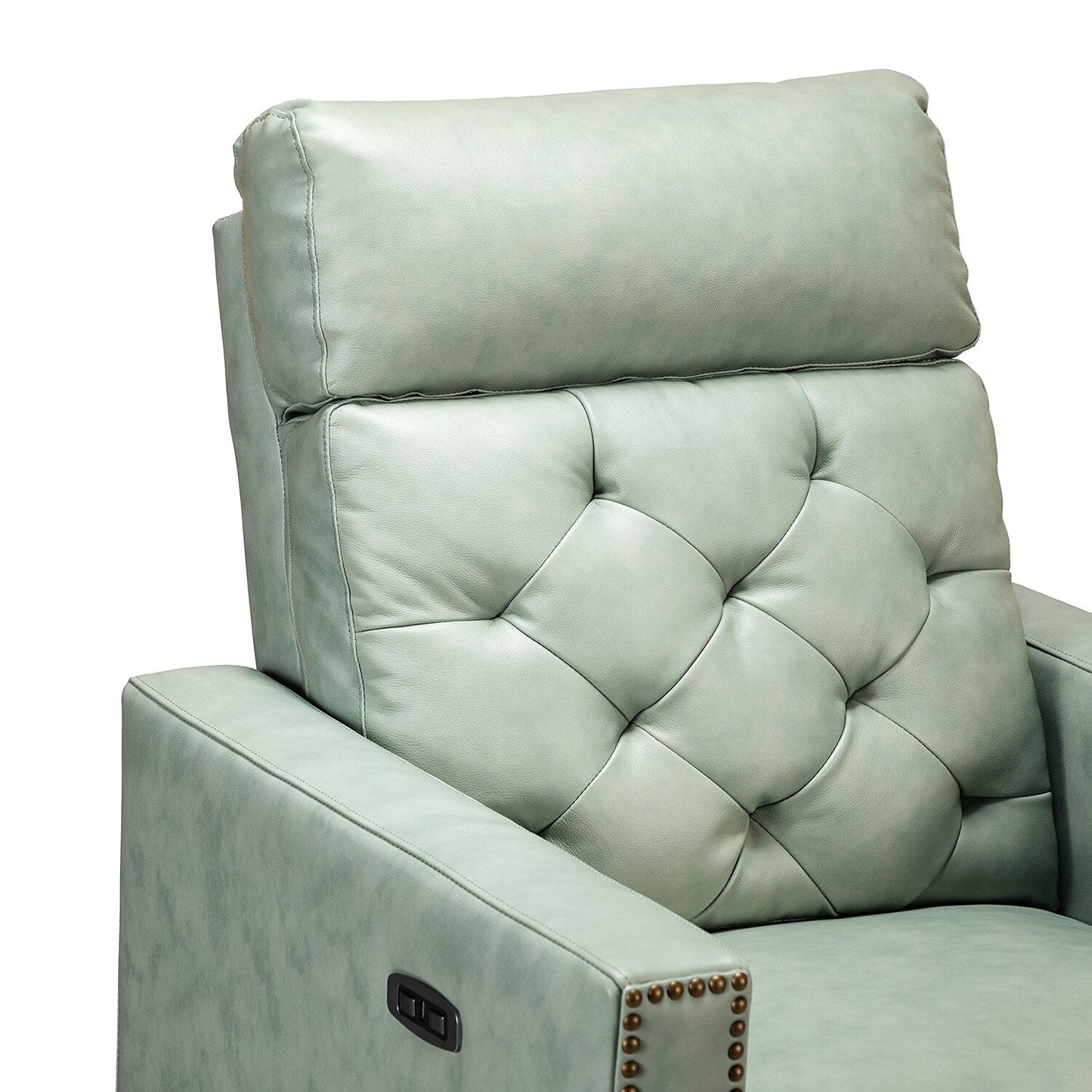 Poltrona reclinabile elettrica Alina 31.50 Wide in vera pelle con porta USB