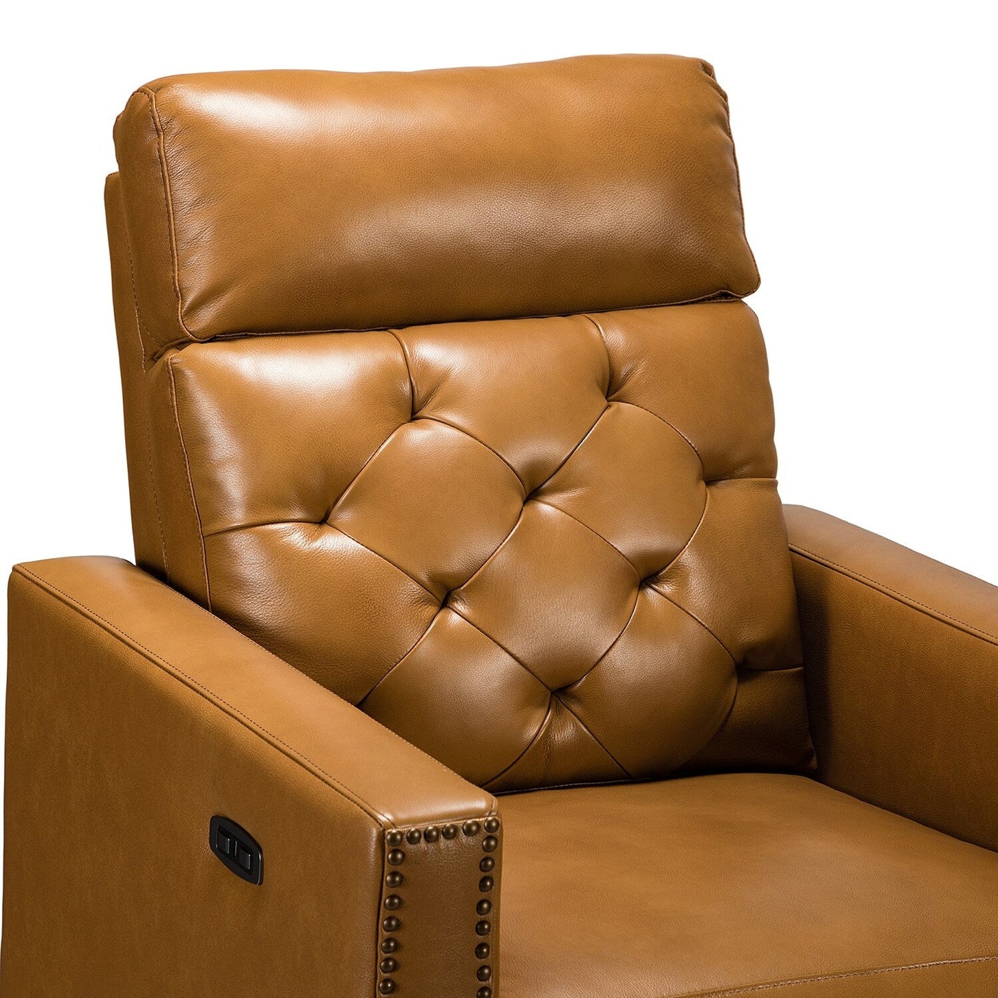 Poltrona reclinabile elettrica Alina 31.50 Wide in vera pelle con porta USB