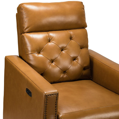 Poltrona reclinabile elettrica Alina 31.50 Wide in vera pelle con porta USB