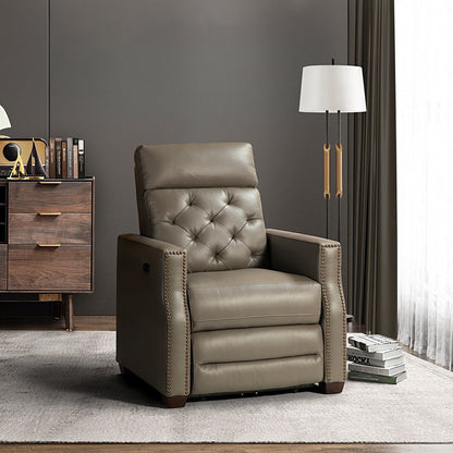 Poltrona reclinabile elettrica Alina 31.50 Wide in vera pelle con porta USB