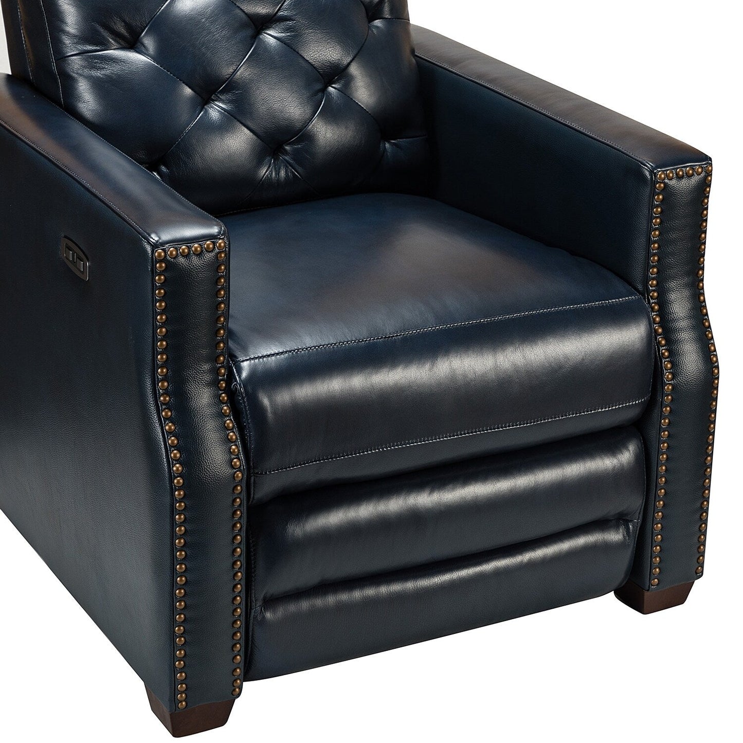 Poltrona reclinabile elettrica Alina 31.50 Wide in vera pelle con porta USB