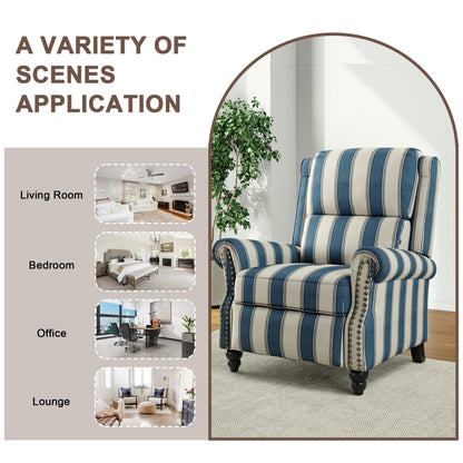 Poltrona reclinabile Alisa 35'' W in pelle vegana/lino con schienale a spinta